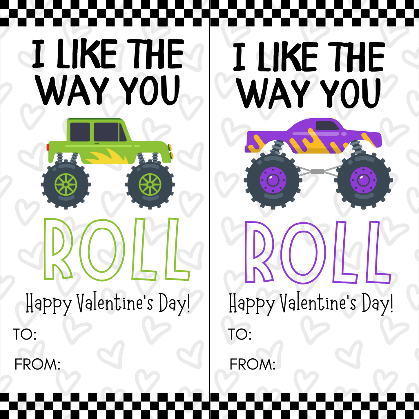 *PRE-ORDER* "I Like the Way You Roll" Valentines