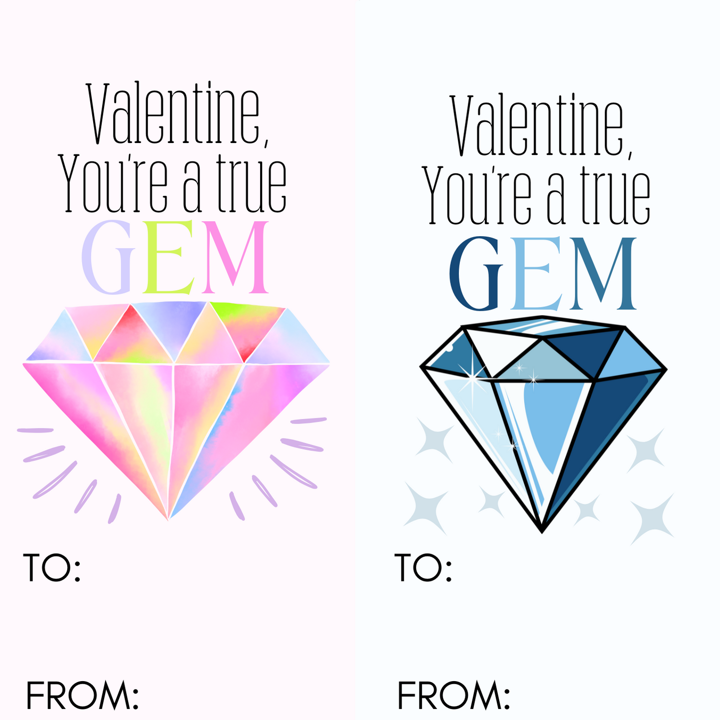 *PRE-ORDER* "Valentine, You're a True Gem" Valentines