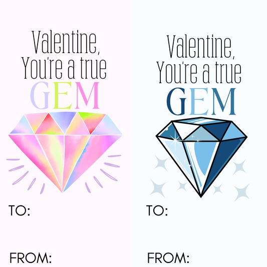 *PRE-ORDER* "Valentine, You're a True Gem" Valentines